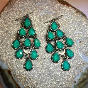 Teal Earrings